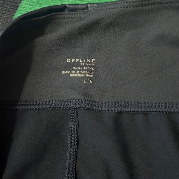 Aerie OFFLINE NAVY Faux Leather Real Luxe Leggings NWT - Picture 5 of 10